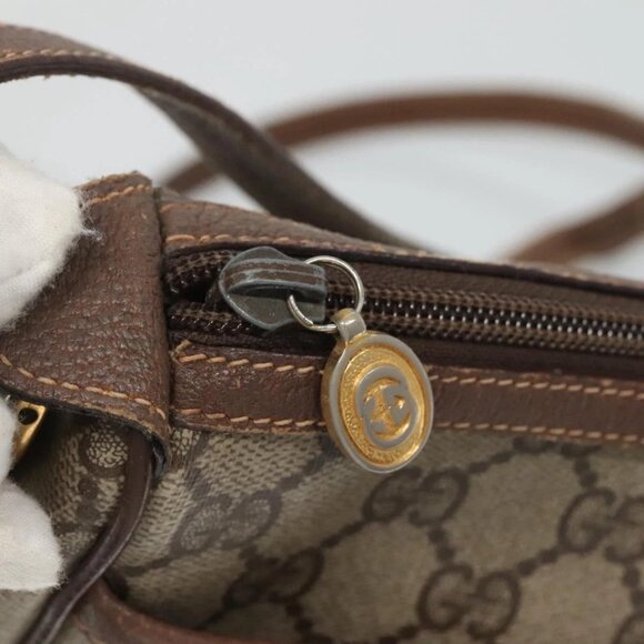 GUCCI GG Supreme Web Sherry Line Shoulder Bag PVC Beige Red 89 02 032 Auth BA465 - Picture 11 of 16